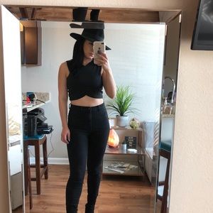 Emma & Sam Black Crop Top